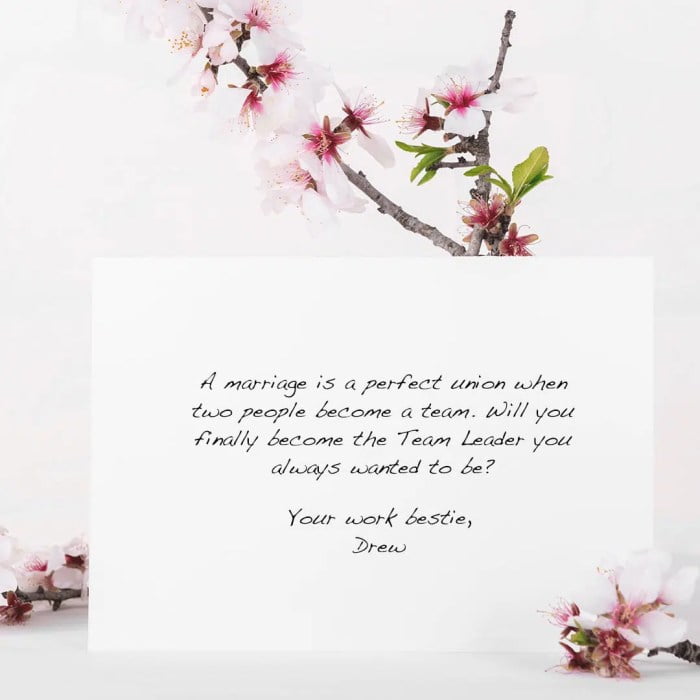 wedding card message for coworker