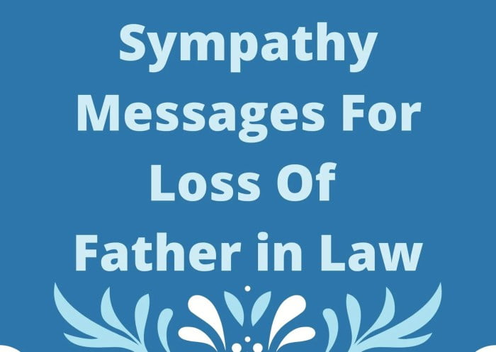 condolence messages for loss of father in law