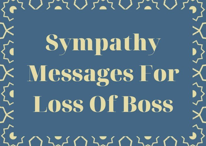 condolence messages for boss