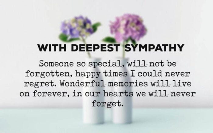 condolence messages for someone you dont know