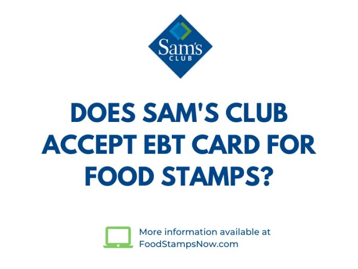 does sams club accept food stamps