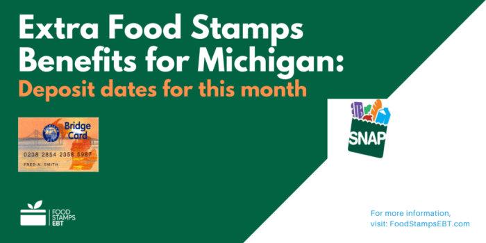 does michigan get extra food stamps this month