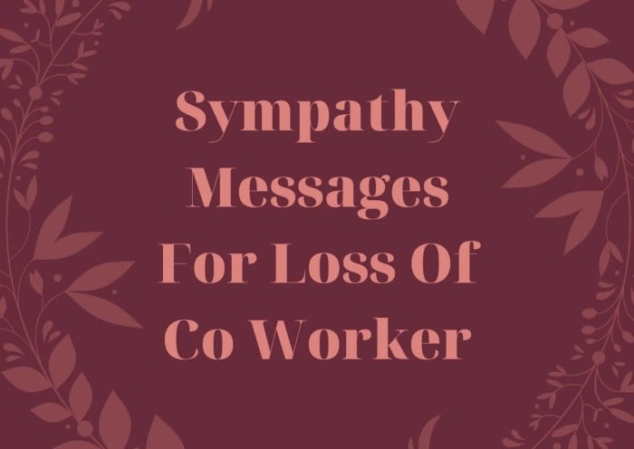 condolence messages from company