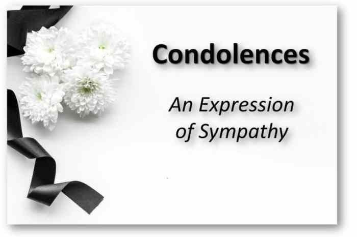 condolence message to staff
