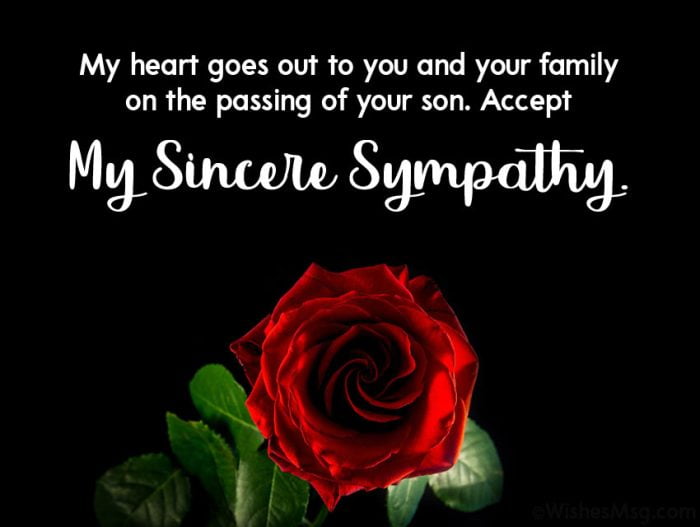condolence messages for the loss of a son