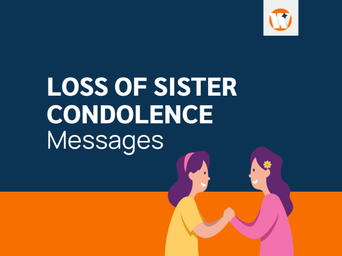 condolence message sister death